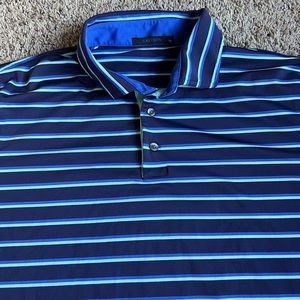 Greyson Golf Polo Shirt Blue XL Stripes